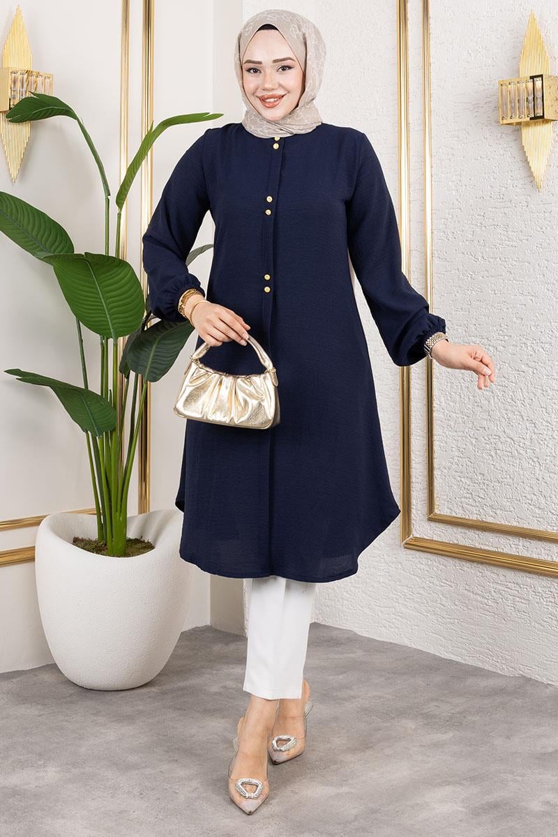 Düğme Detaylı Aerobin Tunik