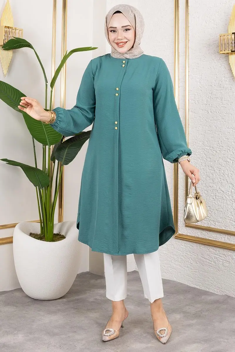 Düğme Detaylı Aerobin Tunik-detail