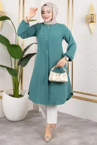 Düğme Detaylı Aerobin Tunik