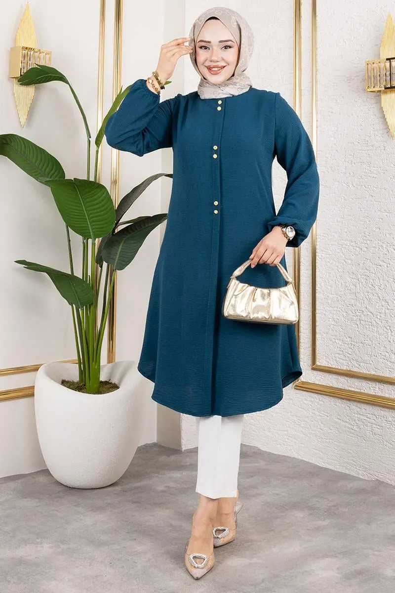 Düğme Detaylı Aerobin Tunik-detail