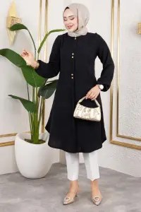 Düğme Detaylı Aerobin Tunik