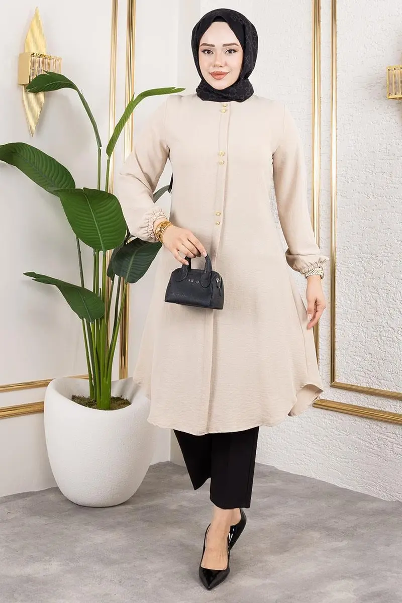 Düğme Detaylı Aerobin Tunik-detail