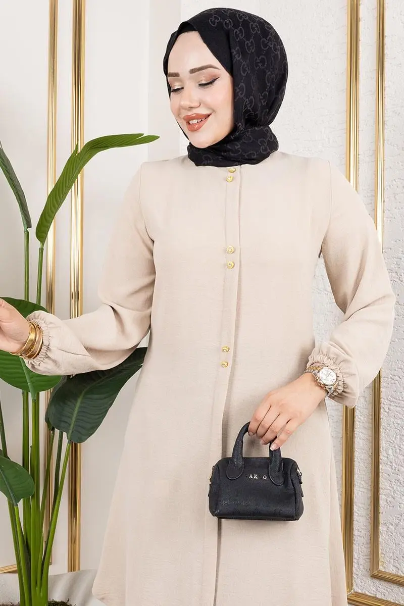 Düğme Detaylı Aerobin Tunik-detail