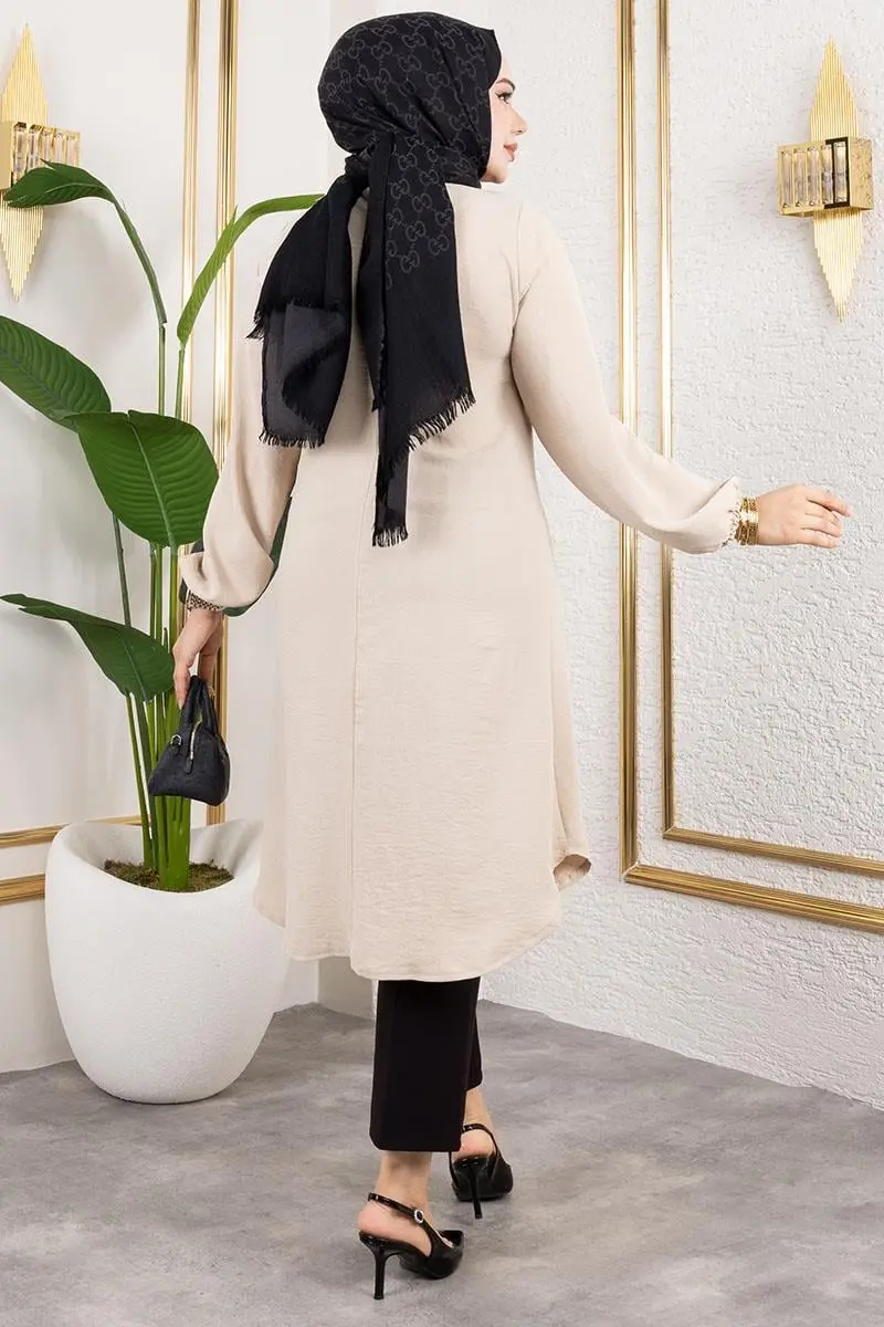 Düğme Detaylı Aerobin Tunik-detail