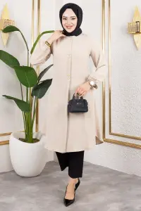 Düğme Detaylı Aerobin Tunik