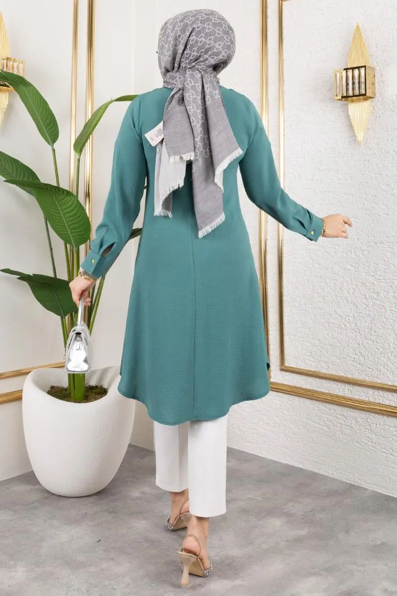 Button Detailed Aerobin Tunic-detail