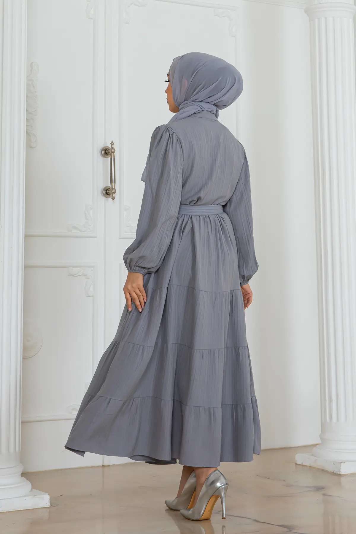 Düğme Detaylı Elbise-detail