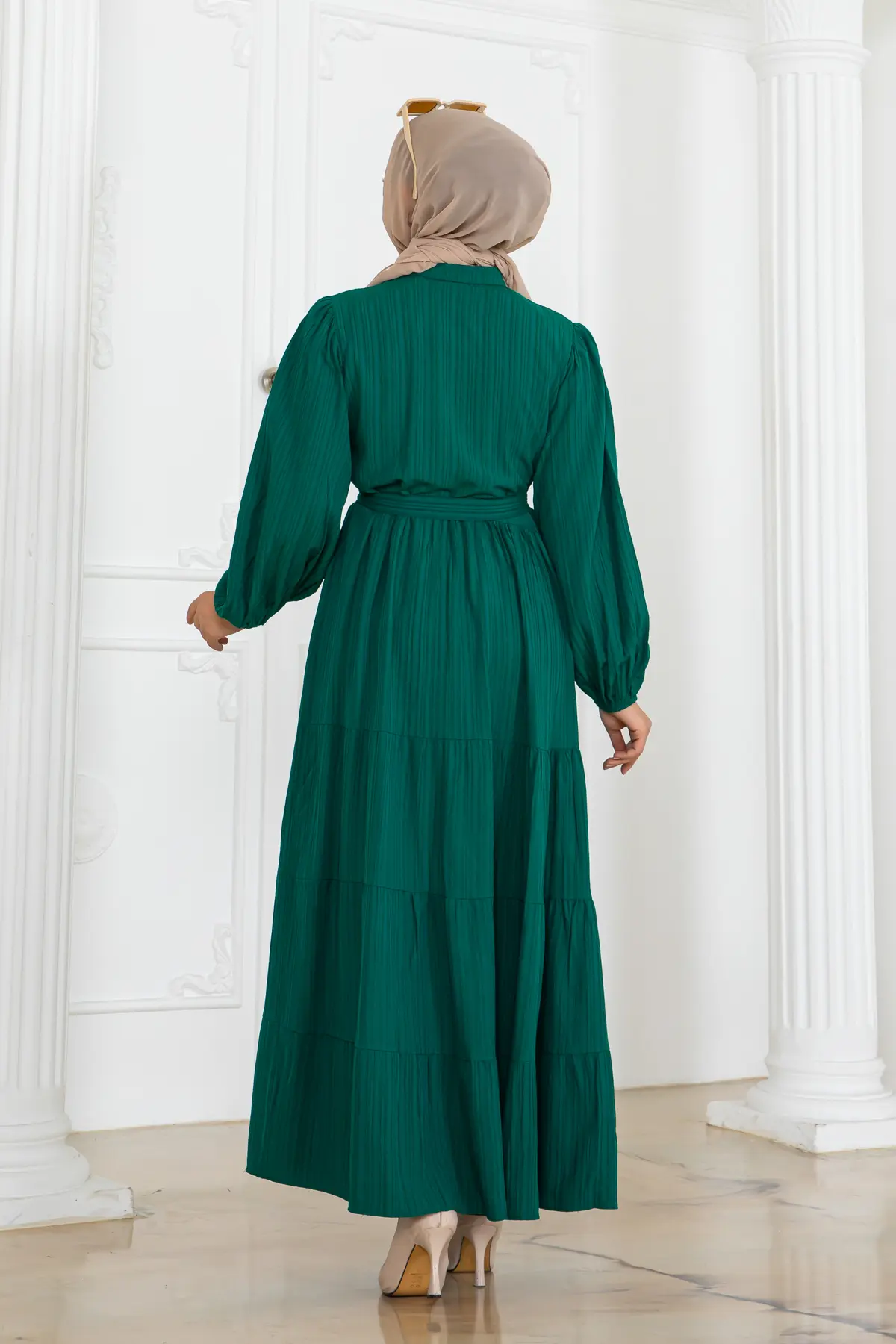 Düğme Detaylı Elbise-detail