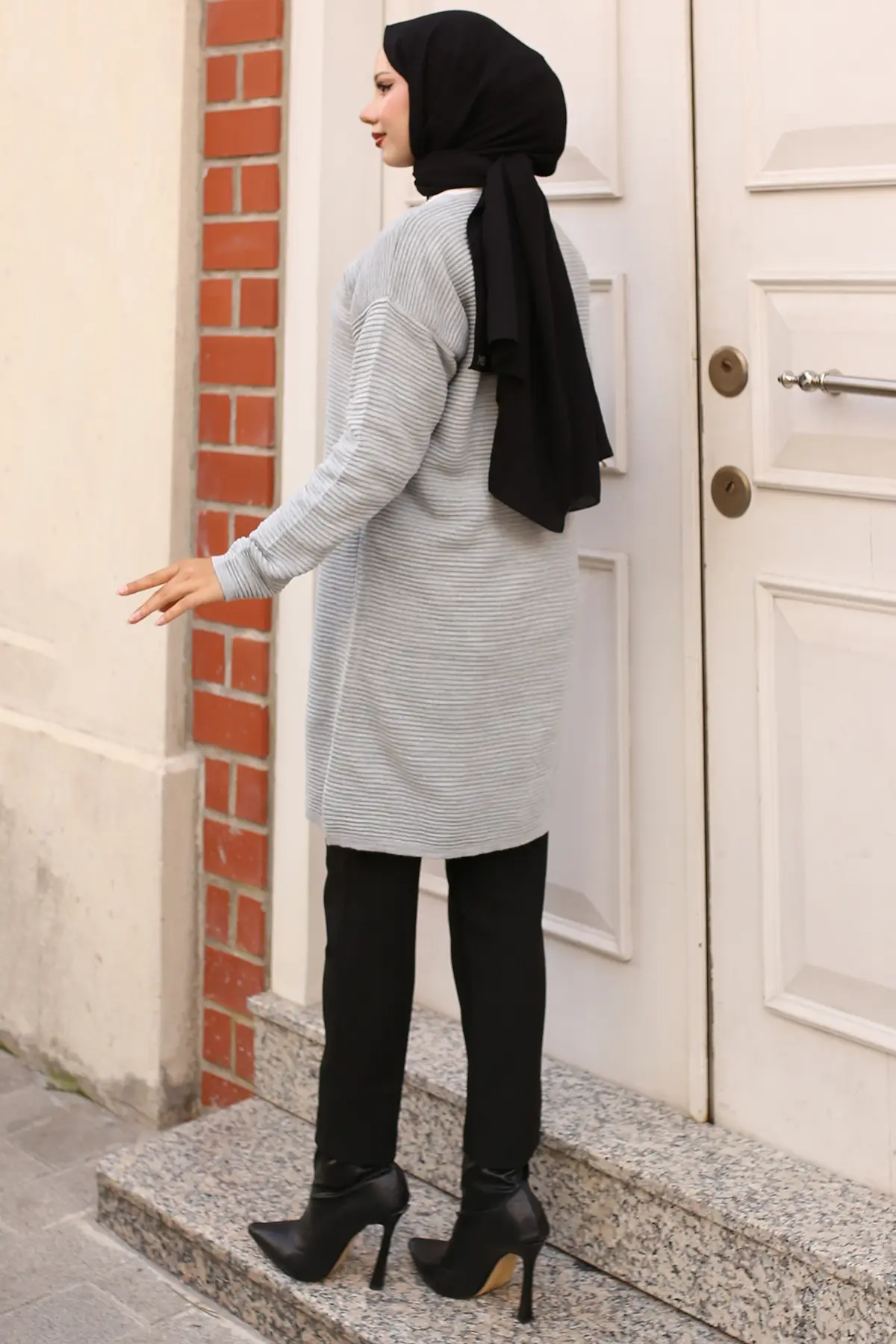 Düğme Detaylı Fitilli Hırka-detail