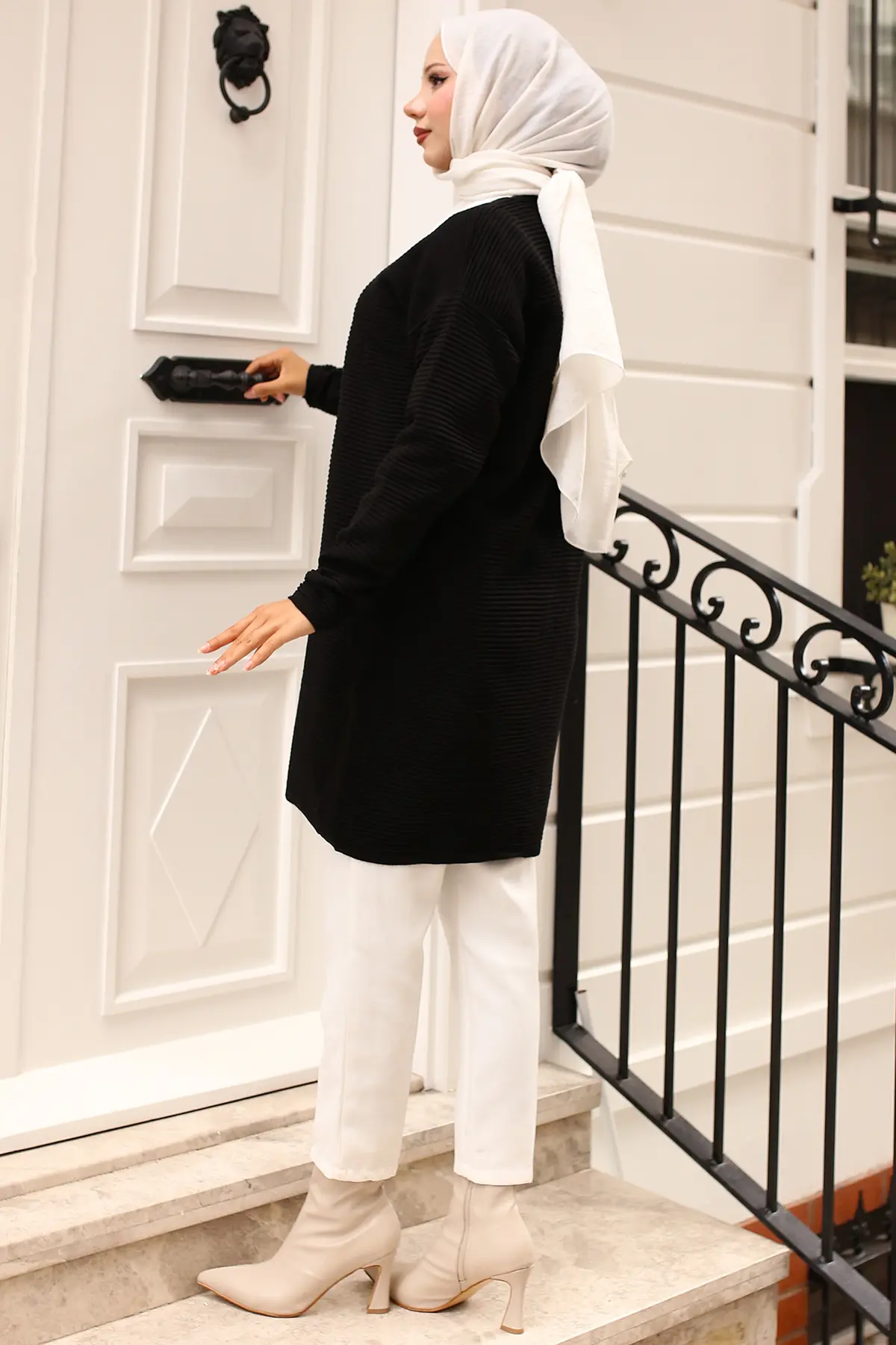 Düğme Detaylı Fitilli Hırka-detail