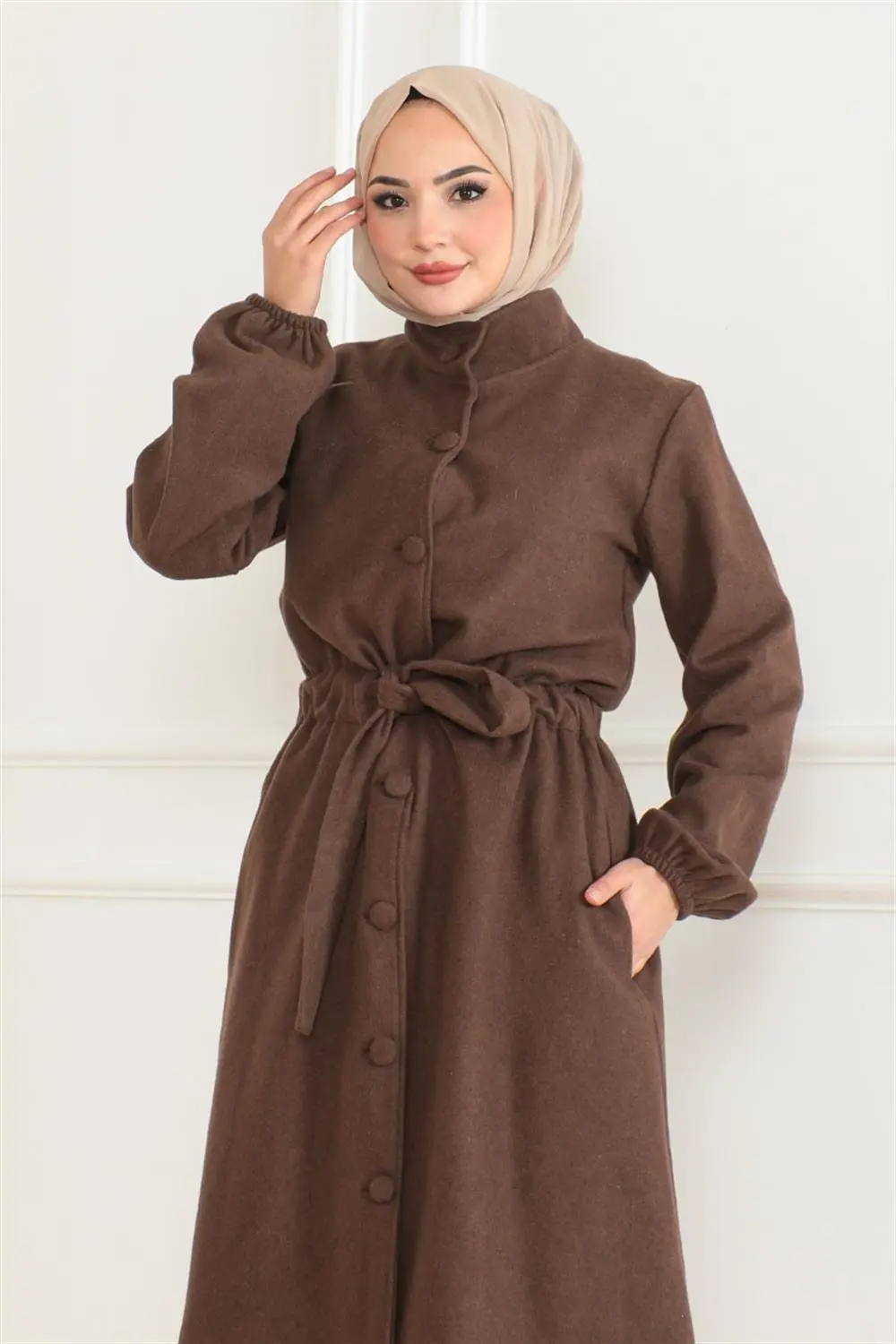 Button Detailed Stash Coat-detail