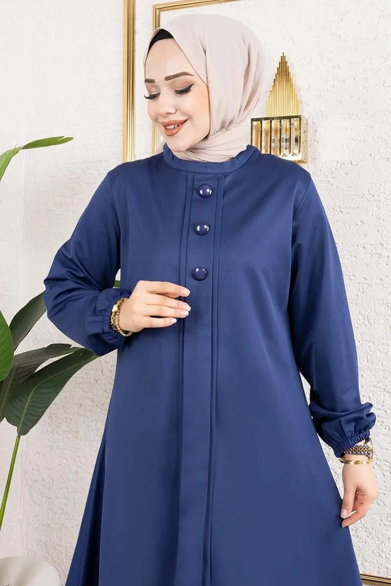 Button Detailed Hijab Suit-detail