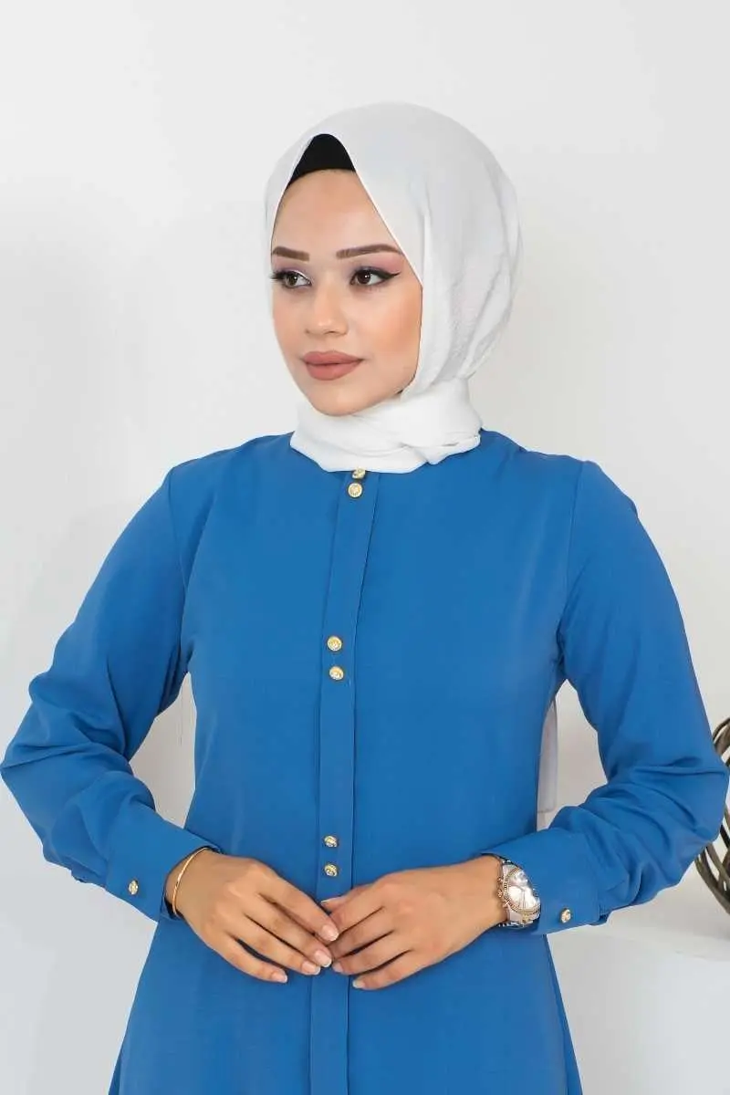 Button Detailed Hijab Tunic-detail