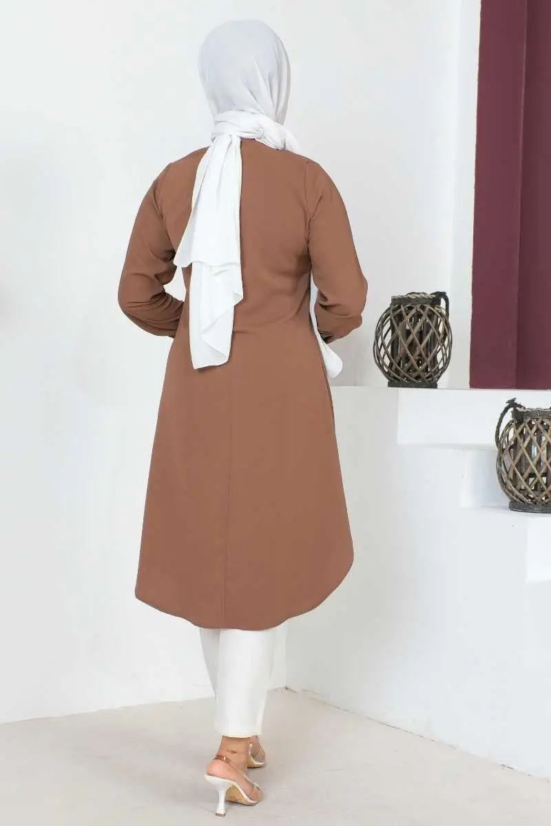 Button Detailed Hijab Tunic-detail