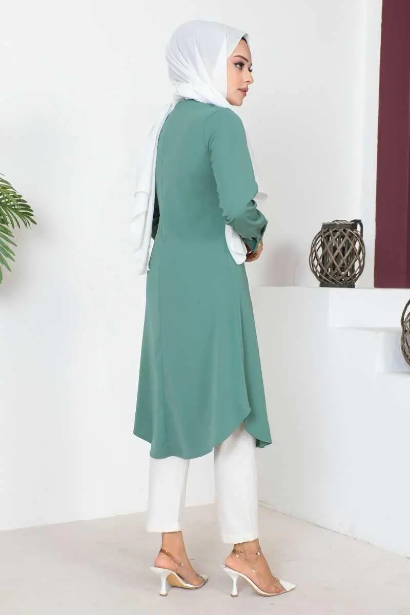 Button Detailed Hijab Tunic-detail