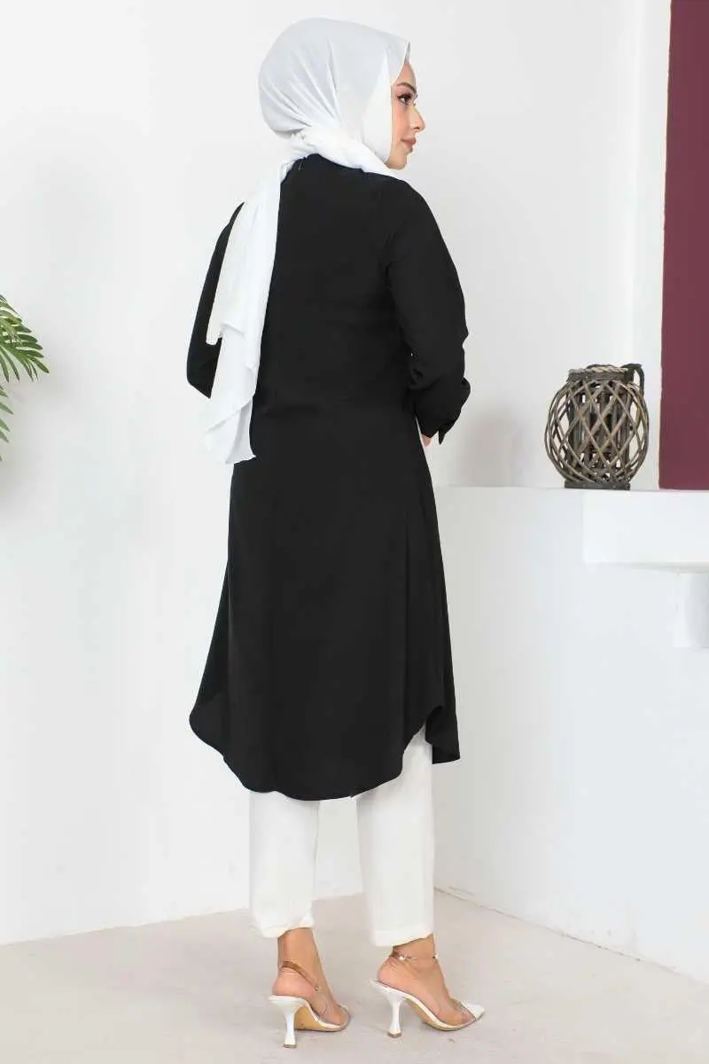 Button Detailed Hijab Tunic-detail