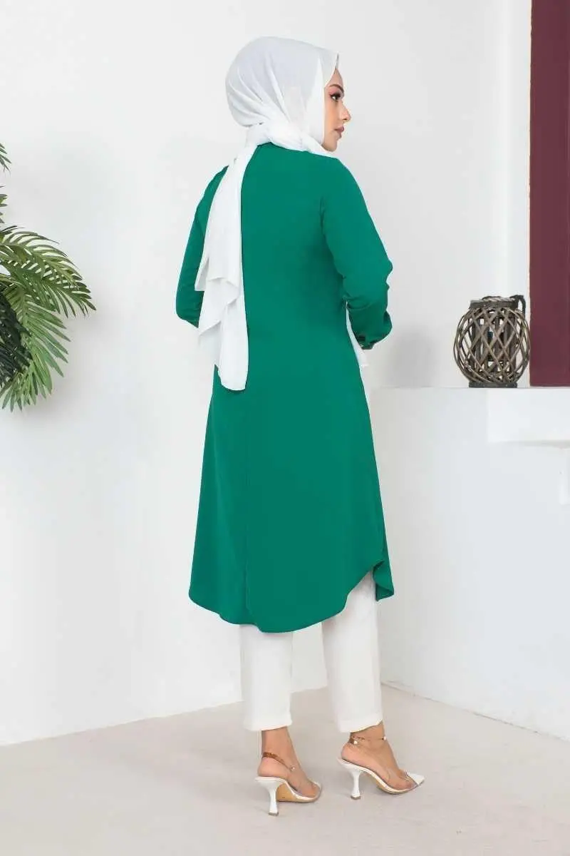 Button Detailed Hijab Tunic-detail