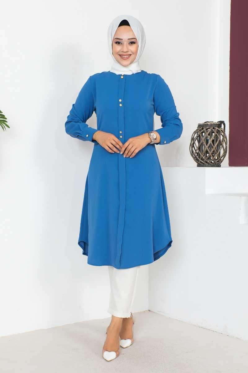 Button Detailed Hijab Tunic