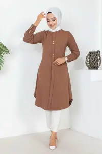 Button Detailed Hijab Tunic