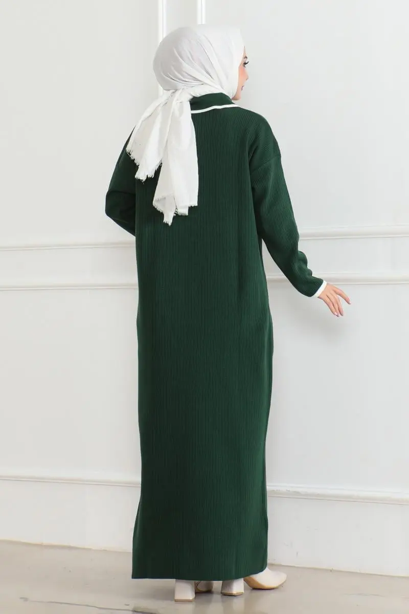 Button Detailed Knit Dress-detail