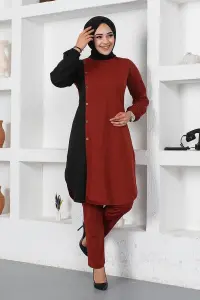 Buttoned Two-tone Suit