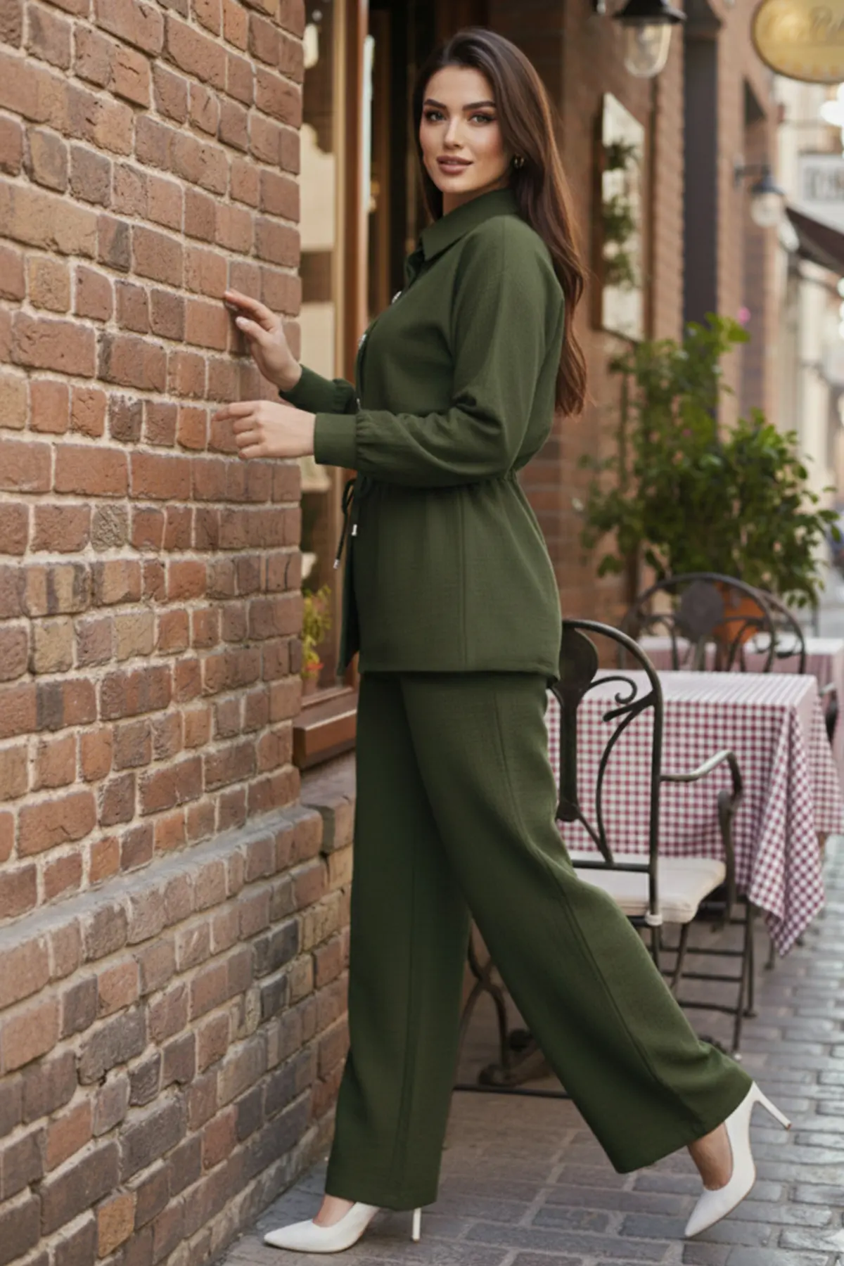 Buttoned Two-piece Set-detail