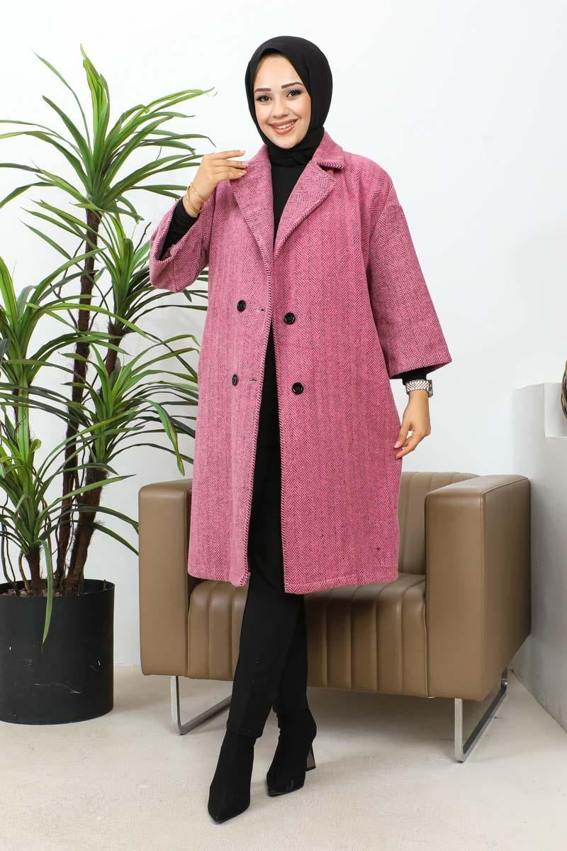 Buttoned Cashmere Coat