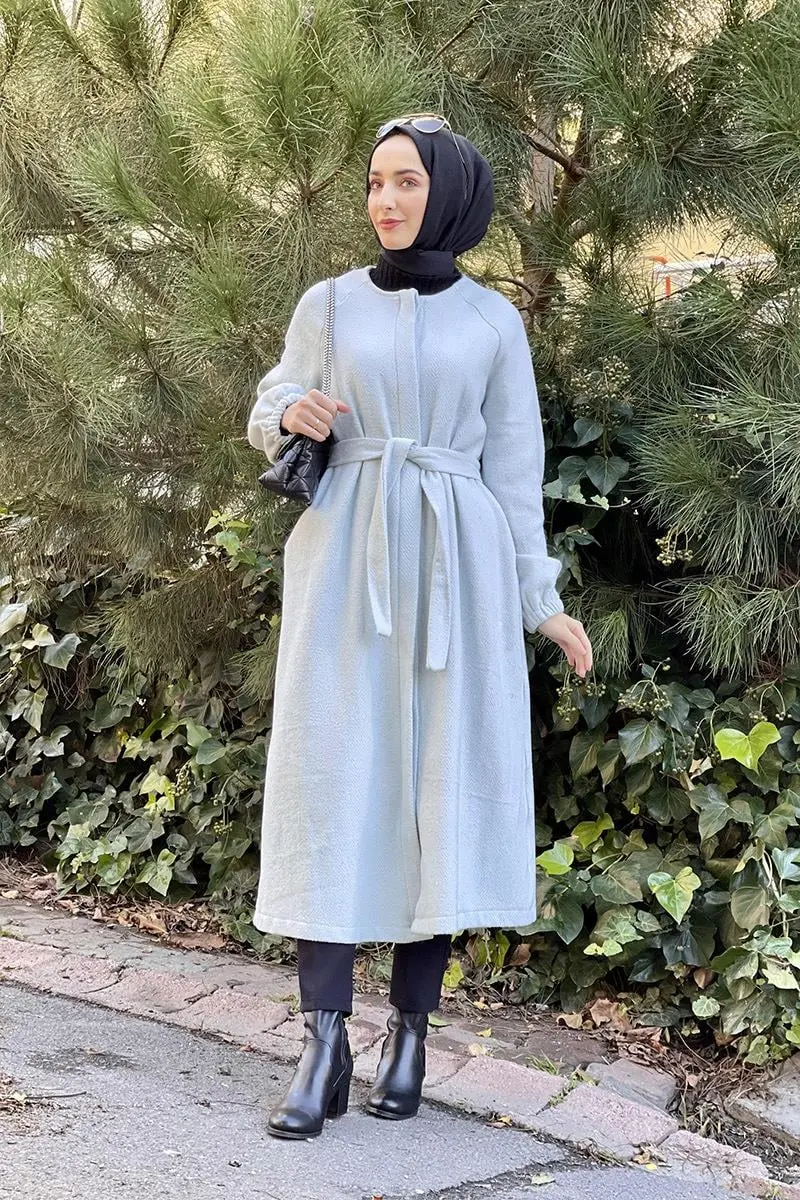 Düğmeli Kaşe Kap Bebe Mavisi-detail