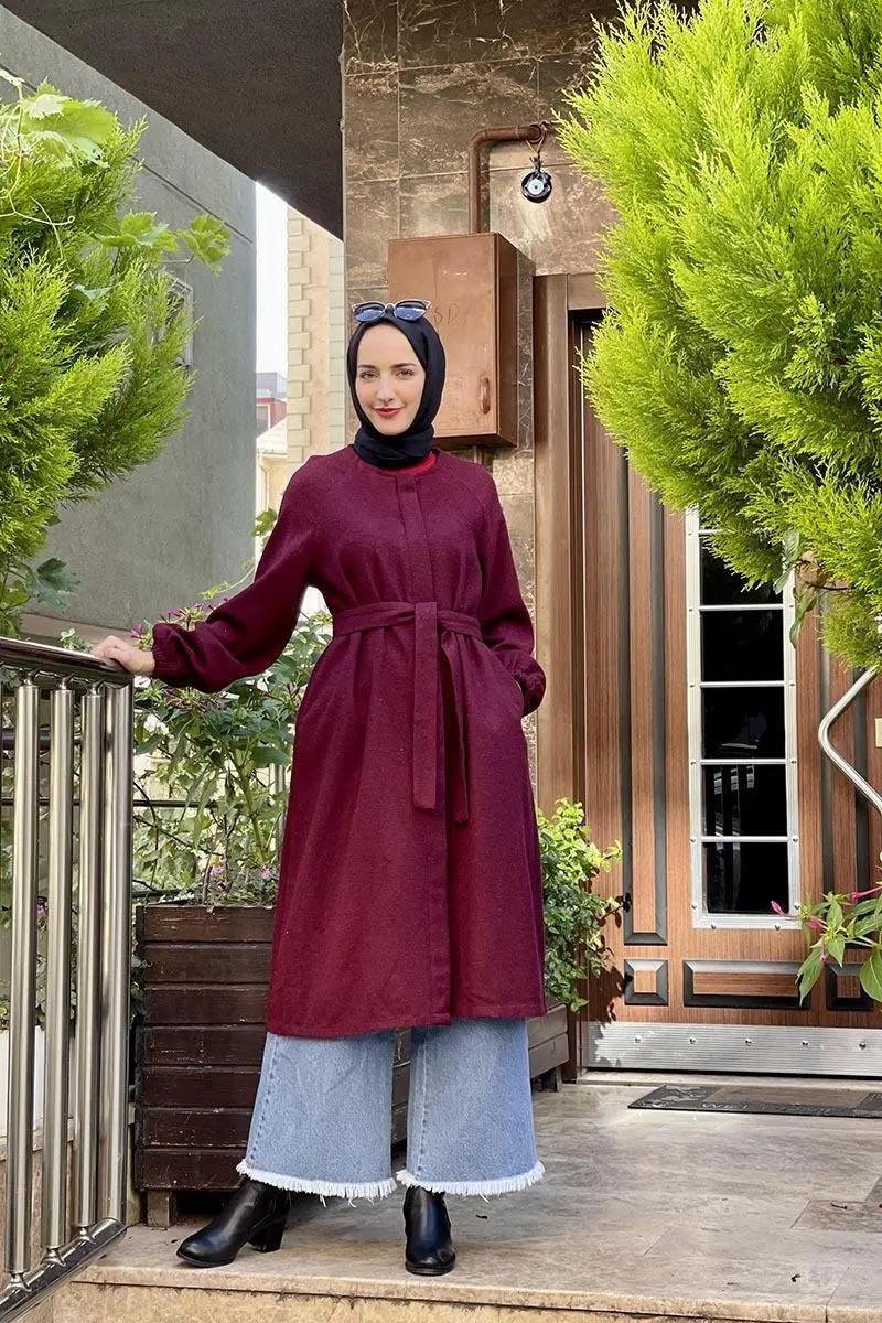 Buttoned Cashmere Cape-detail