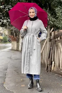 Buttoned Cashmere Cape