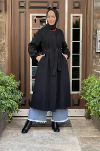 Buttoned Cashmere Cape