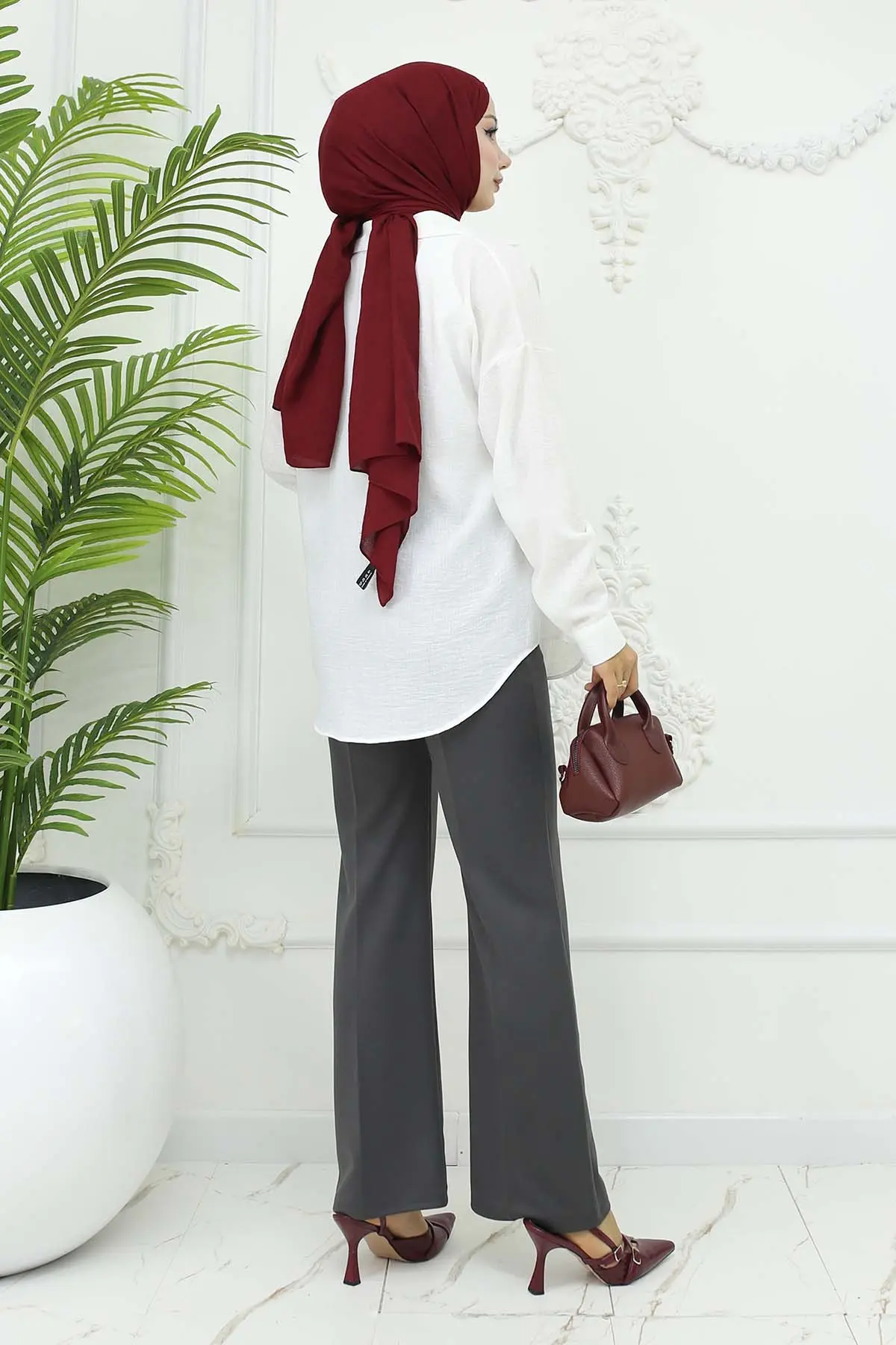 Düğmeli Palazzo Pantolon-detail