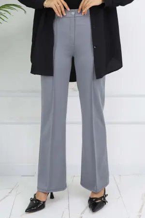 Buttoned Palazzo Trousers