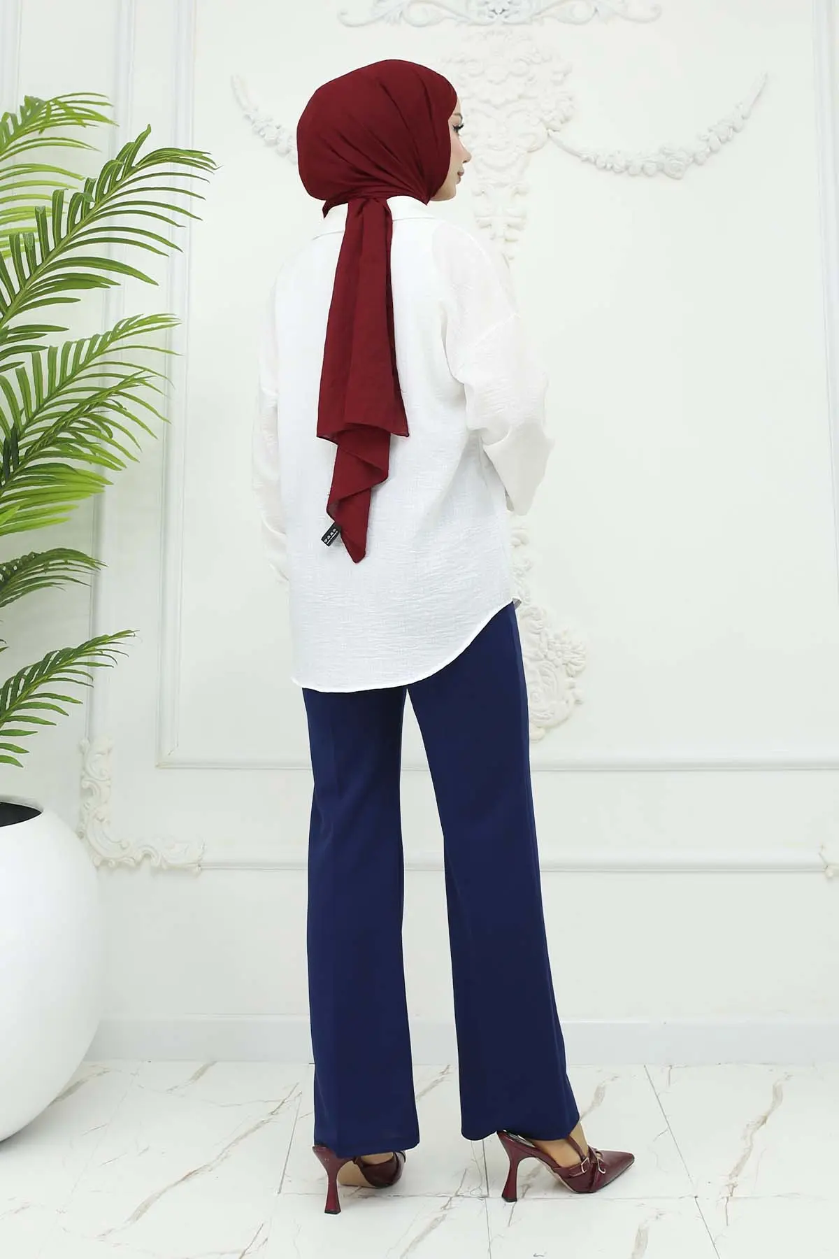 Düğmeli Palazzo Pantolon-detail