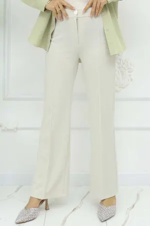 Buttoned Palazzo Trousers