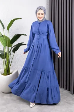 Buttoned Hijab Dress