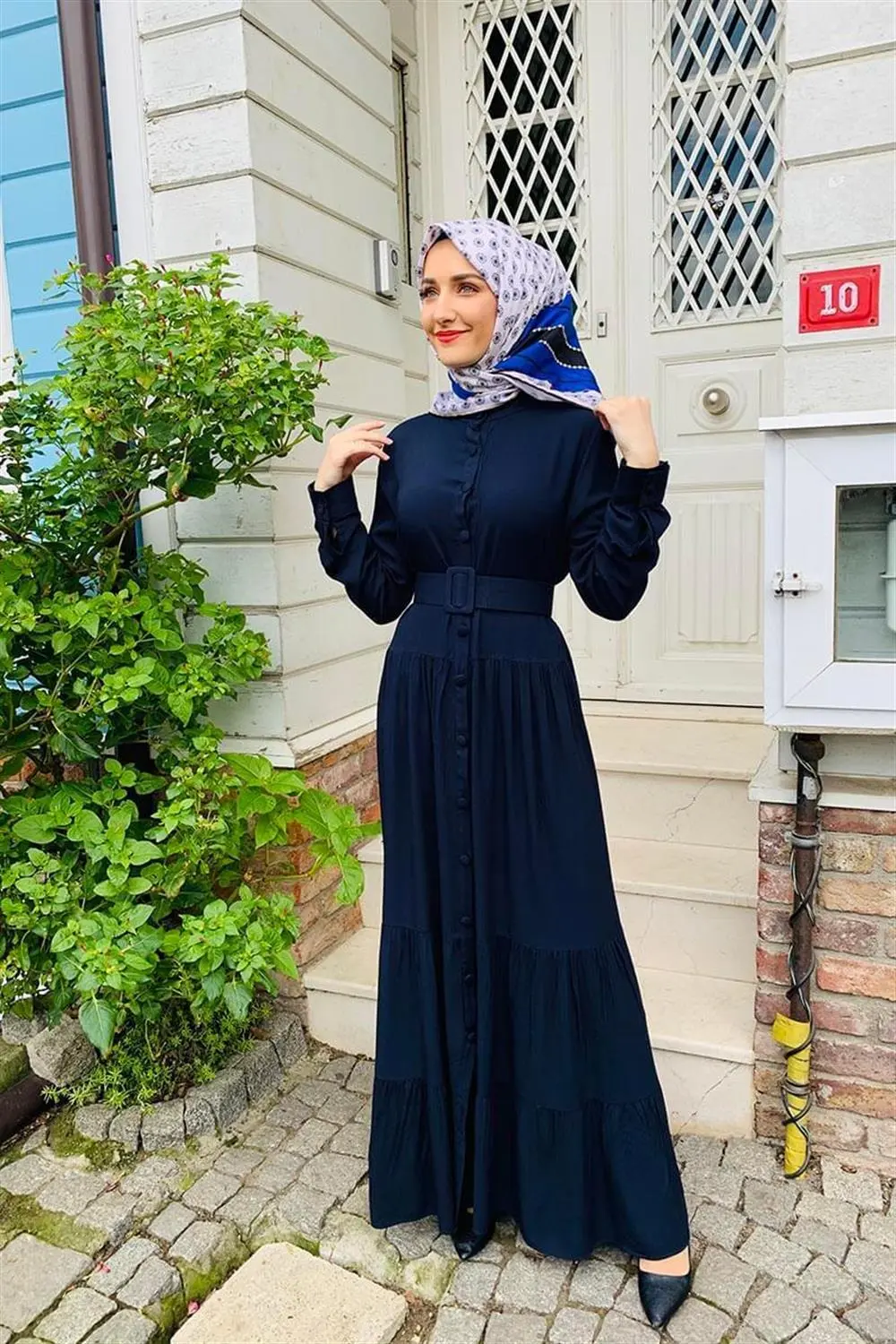 Buttoned Hijab Dress