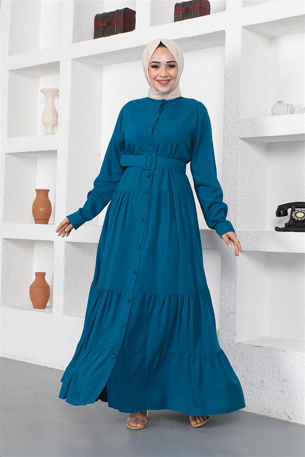 Buttoned Hijab Dress