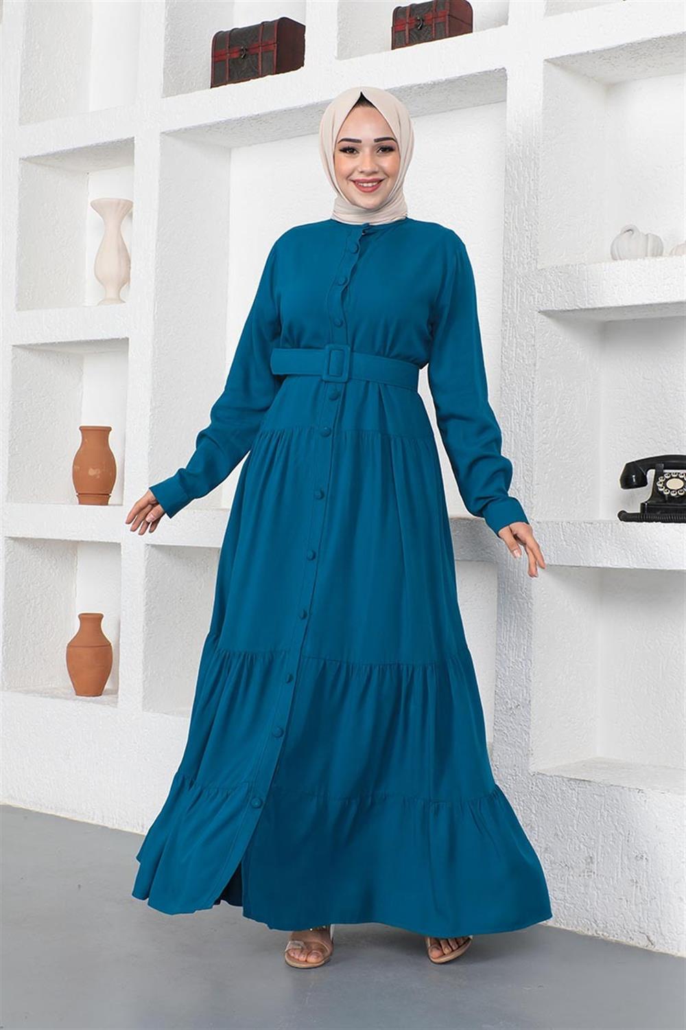 Buttoned Hijab Dress