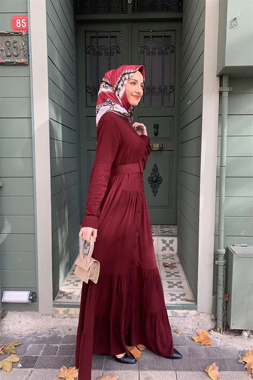 Buttoned Hijab Dress