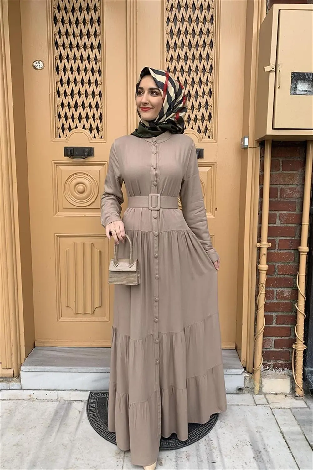 Buttoned Hijab Dress