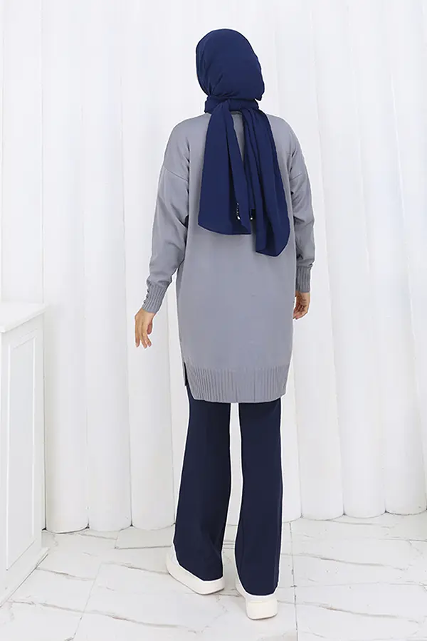 Düğmeli Uzun Merserize Hırka-detail