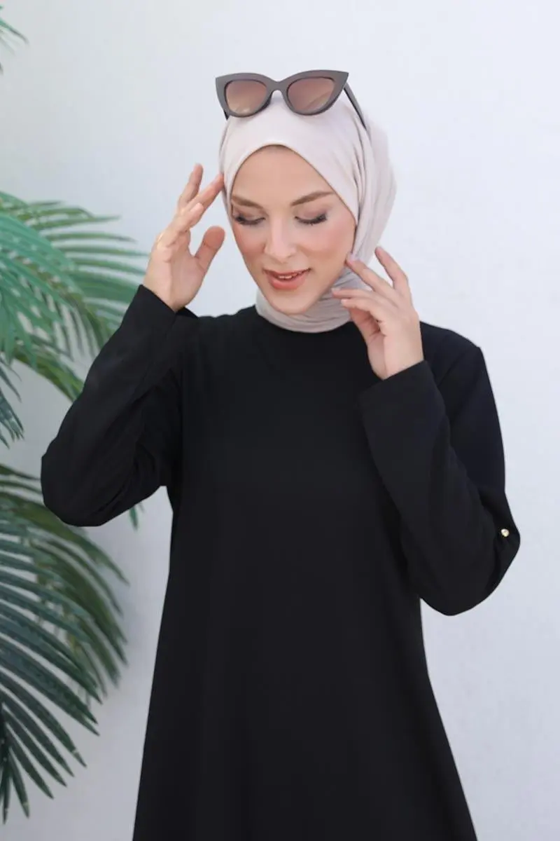 Knot Detailed Hijab Suit-detail