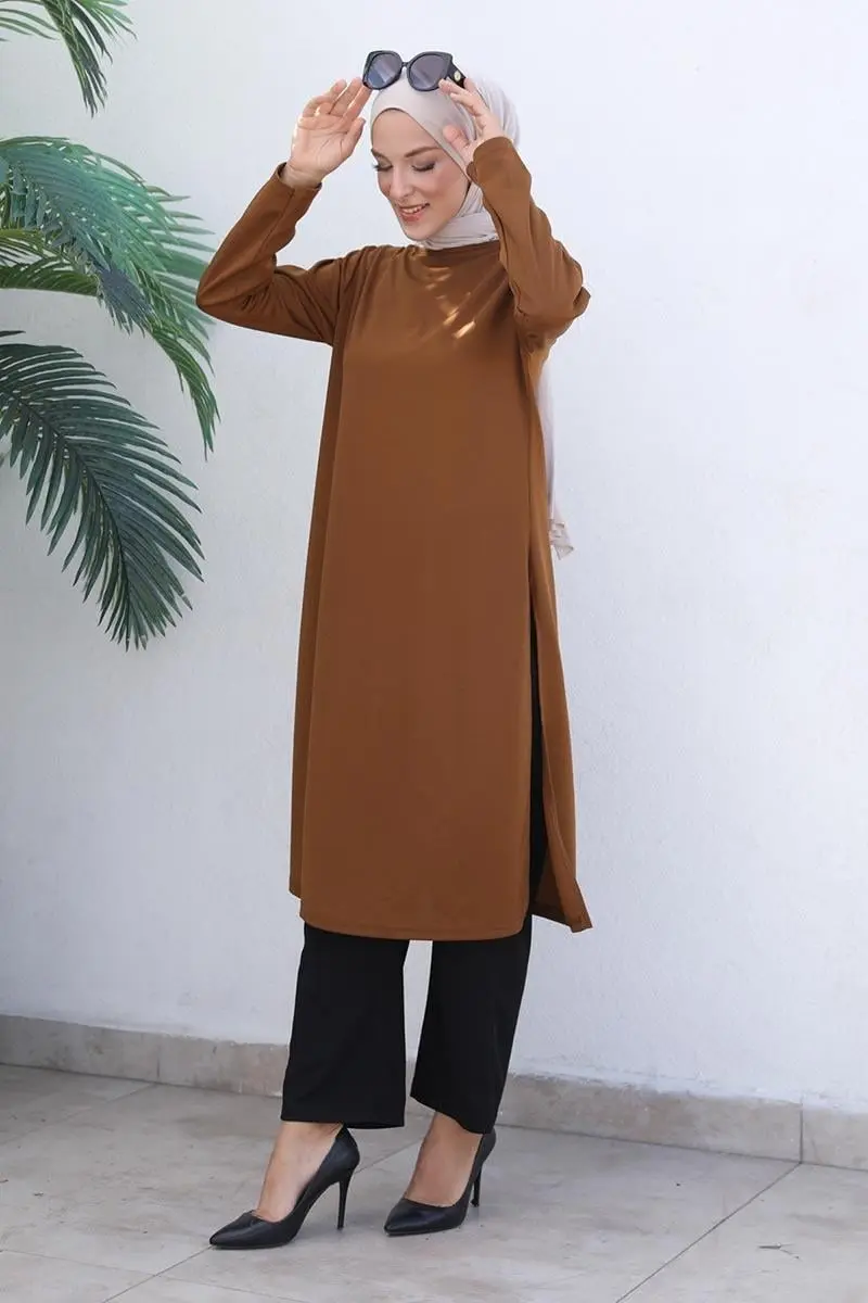 Knot Detailed Hijab Suit-detail