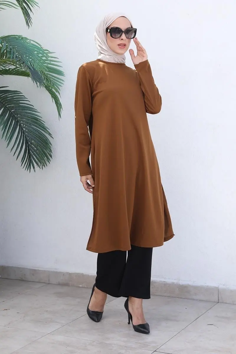 Knot Detailed Hijab Suit-detail