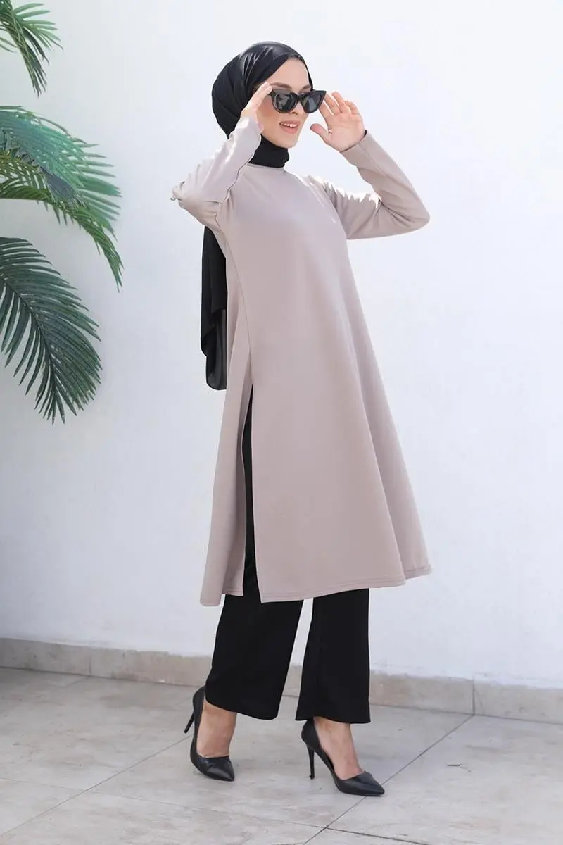 Knot Detailed Hijab Suit-detail