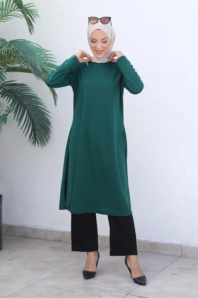 Knot Detailed Hijab Suit-detail