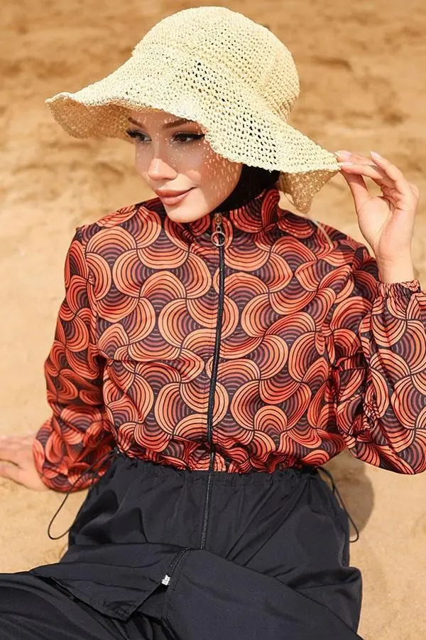 Ebrar Beli Lastikli Tesettür Mayo-detail