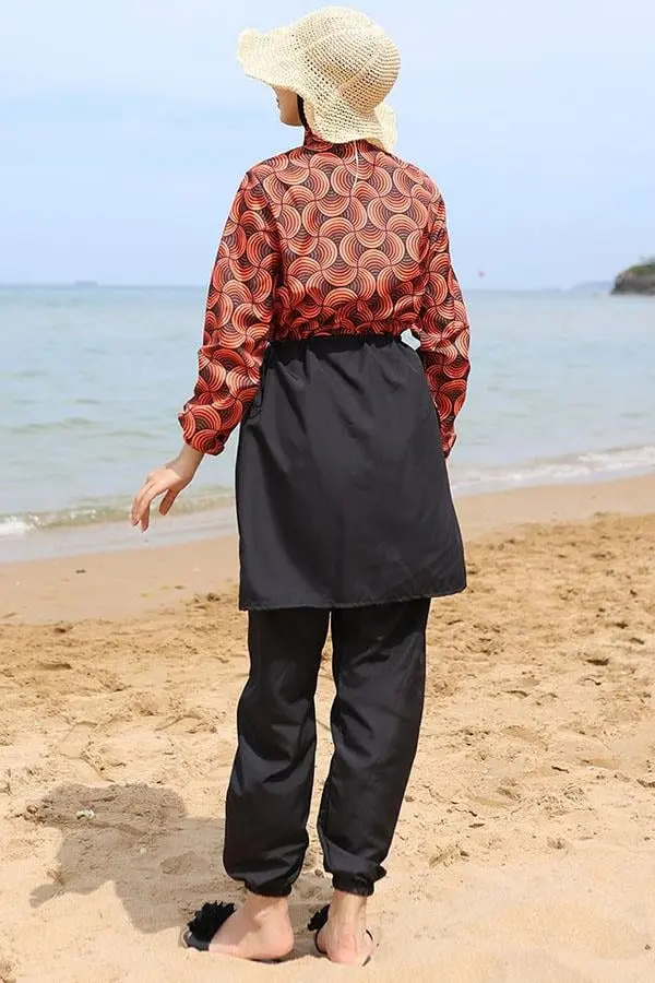 Ebrar Beli Lastikli Tesettür Mayo-detail