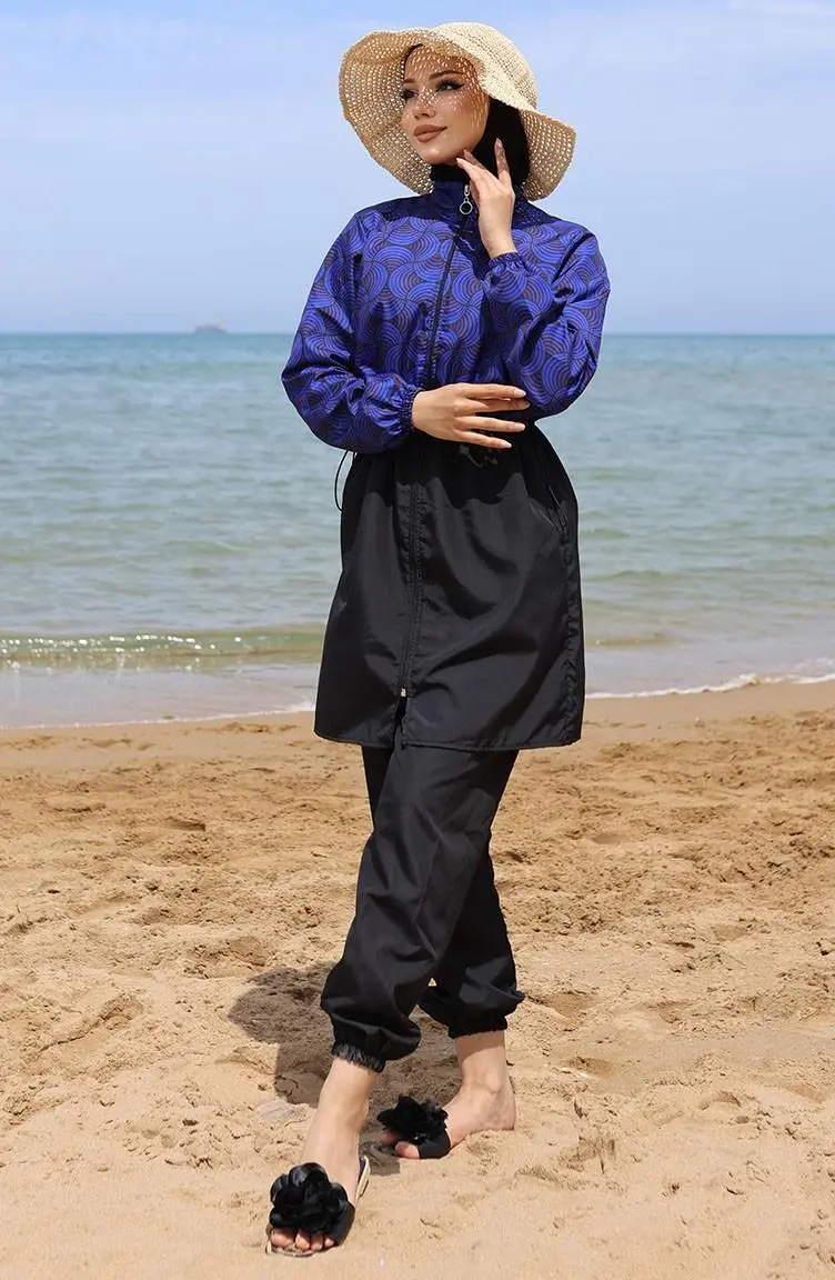 Ebrar Beli Lastikli Tesettür Mayo-detail